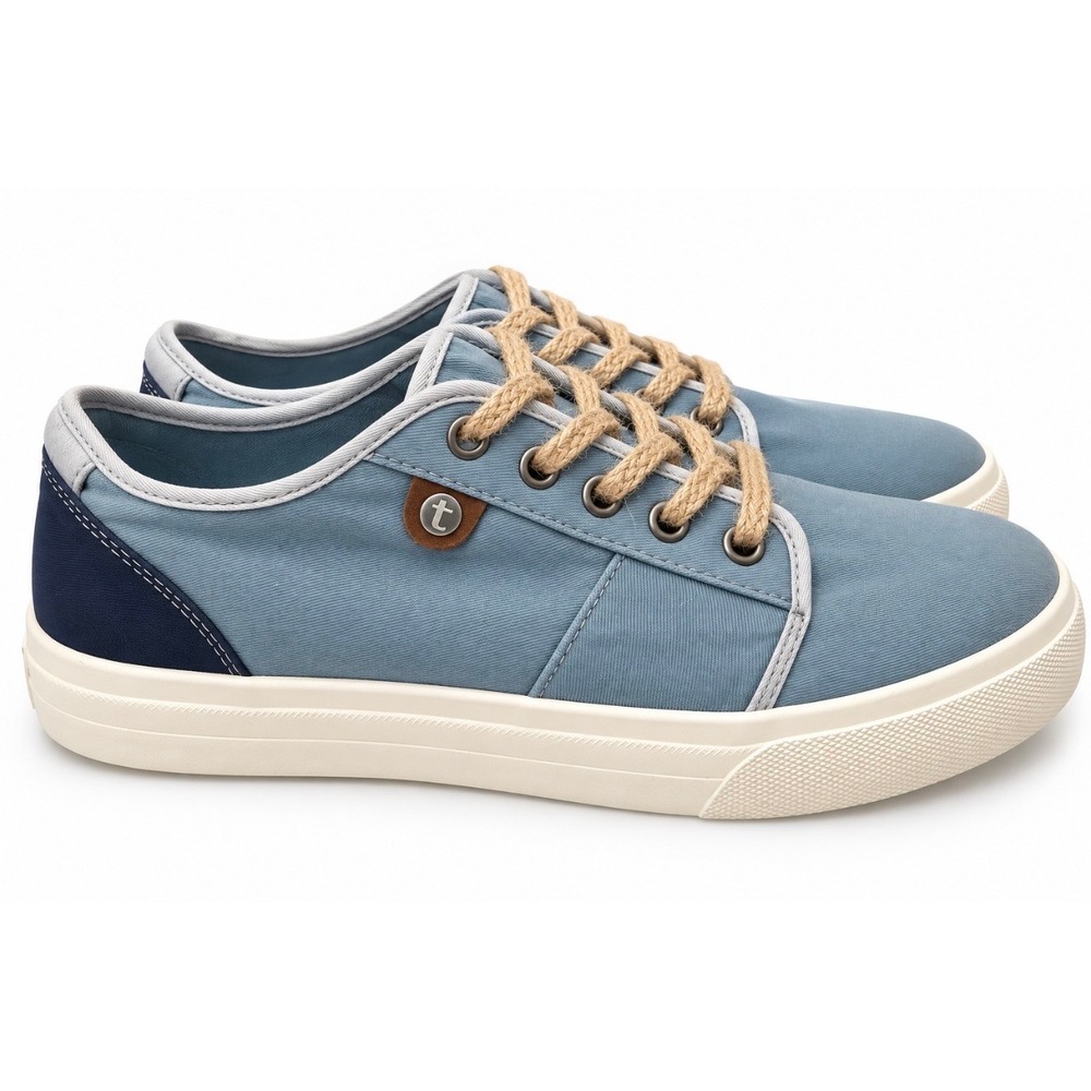 NEW Taos Star Blue Canvas Sneakers Womens 9.5 Low Top Lace Up Shoes